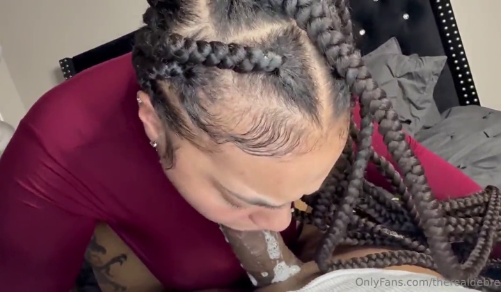 Ebony bbw with big tits and fat ass takes bbc