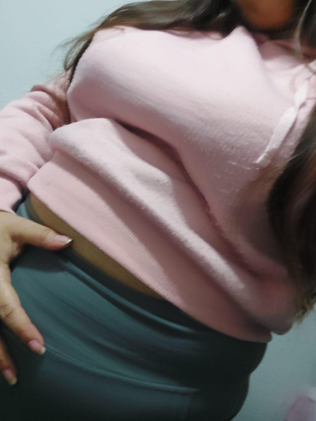 Latina Loving Her Big Belly in Soft Touch