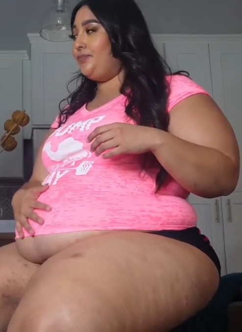 Big Woman Enjoying Weight Gain Shakes